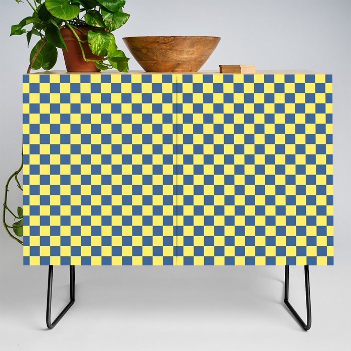 Combi Check - yellow and navy Credenza