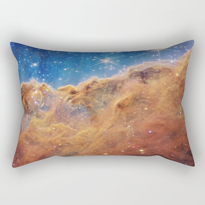 Carina Nebula Celestial Mountains NGC 3324- NASA STScl James Webb Space Telescope Rectangular Pillow