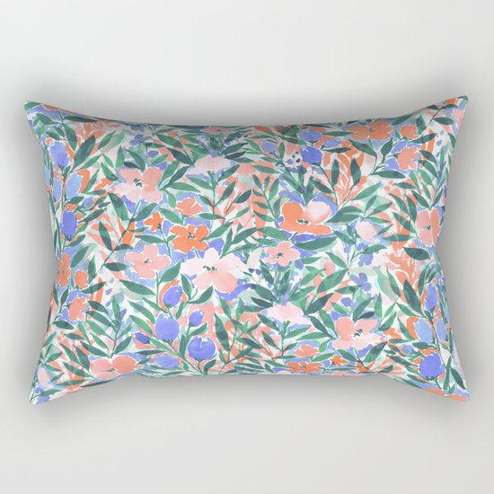 Nonchalant Coral Rectangular Pillow