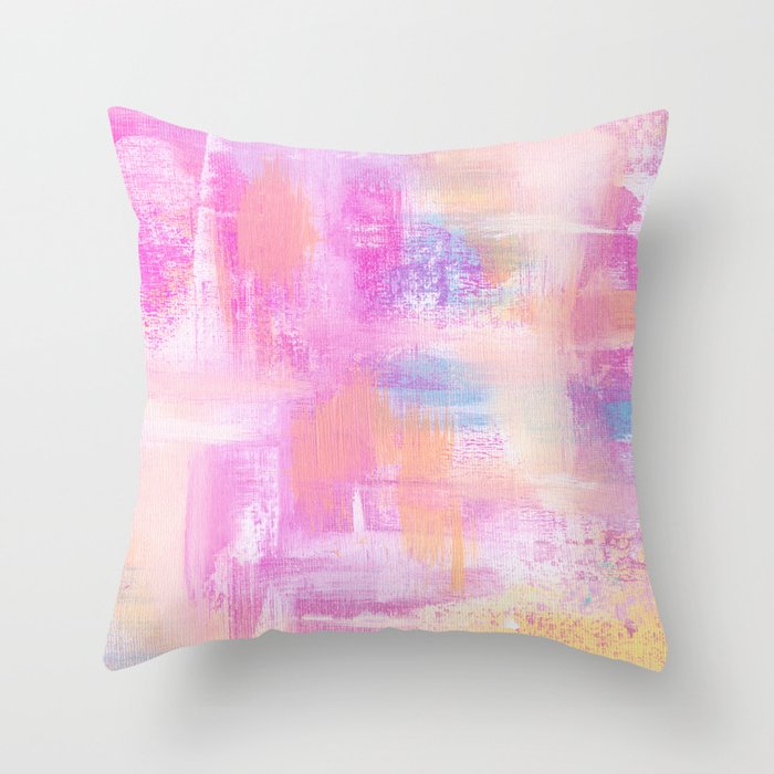 Colorful Abstract Acrylic Throw Pillow