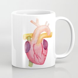 Watercolor Anatomical Heart Coffee Mug