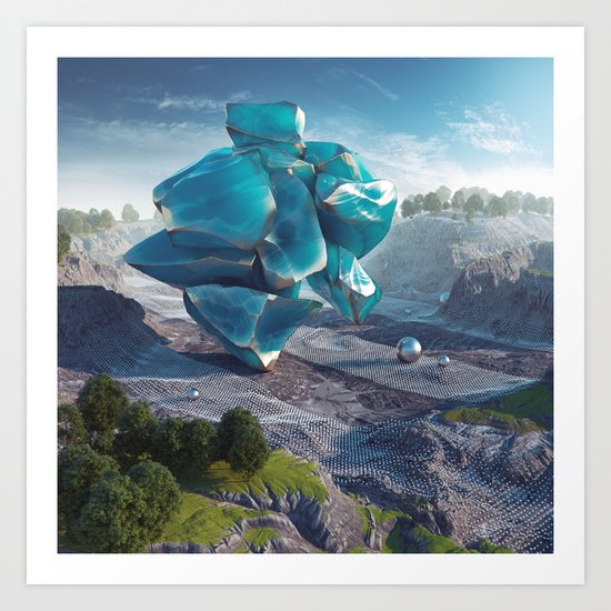 Blue Obsidian Art Print