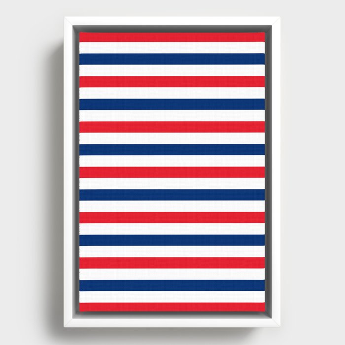 Americana Stripes Framed Canvas