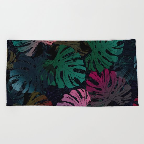 Dark tropics Beach Towel