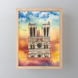 Notre Dame Unites Framed Mini Art Print