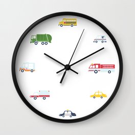 Cars and Trucks Collection Wall Clock