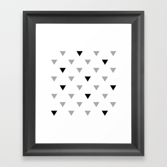 black triangles Framed Art Print