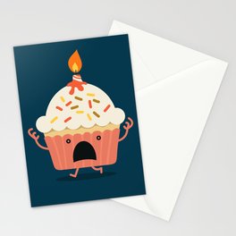 Cupcake on fire Stationery Card