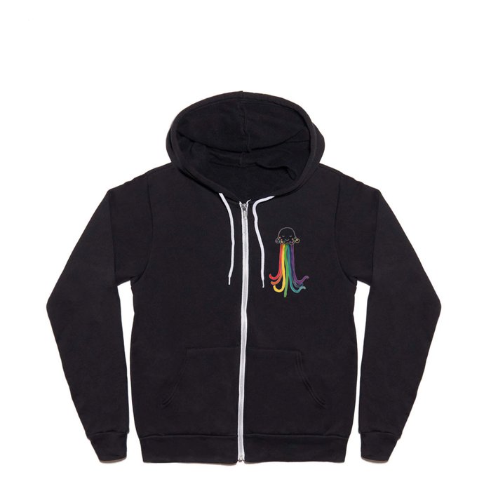 Rainbow Jellyfish Full Zip Hoodie