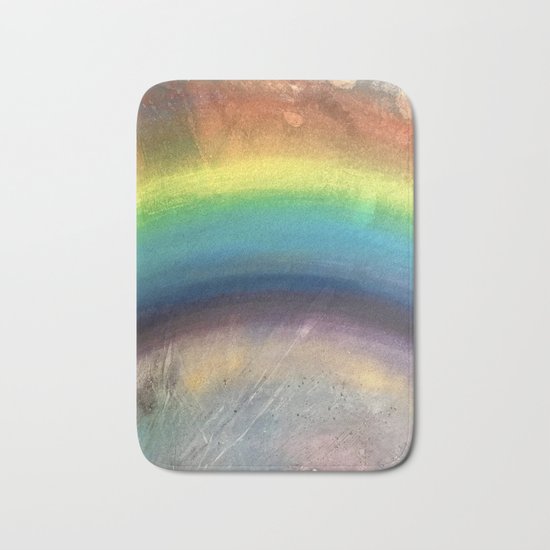 Rainbow Painting Bath Mat