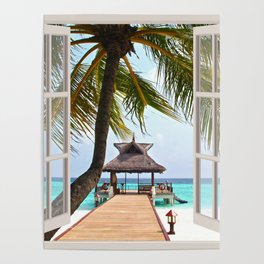 Paradise Beach | OPEN WINDOW ART Poster