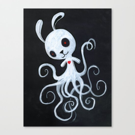 bunnnypus in the dark Canvas Print