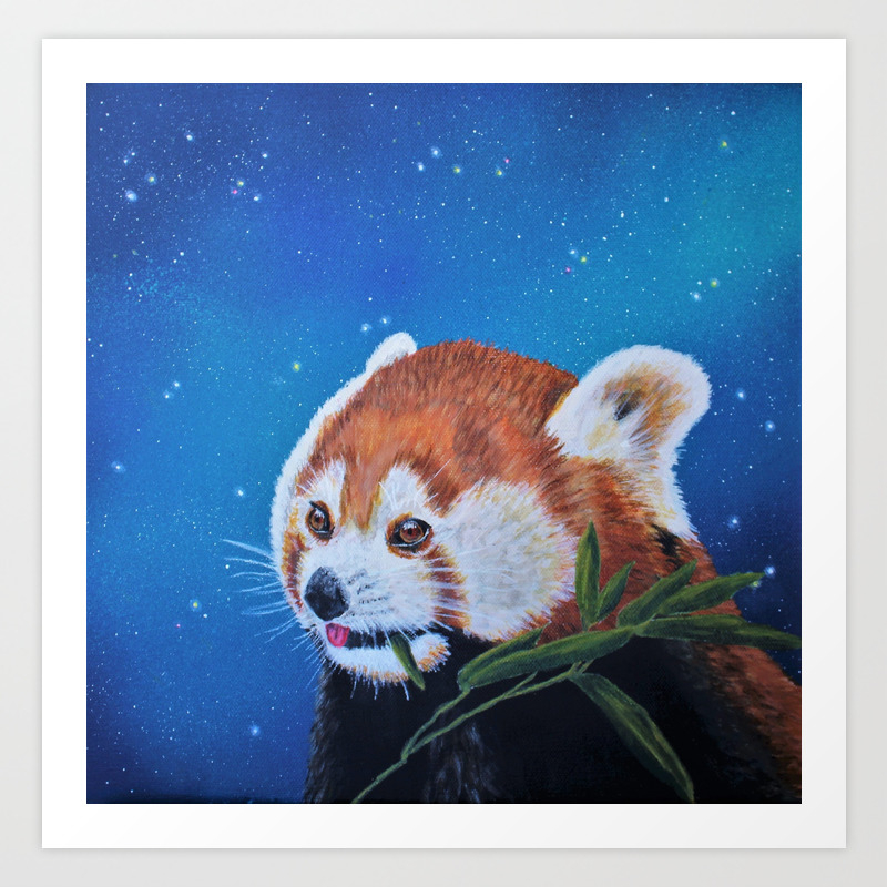 Red Panda Painting Art Print By Terrasomniaart Society6
