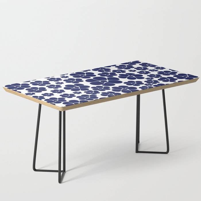 Flower Pattern - Blue and White Coffee Table