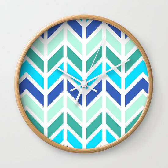 SPRING CHEVRON 2 Wall Clock