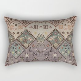Traditional Vintage Moroccan Rug Rectangular Pillow
