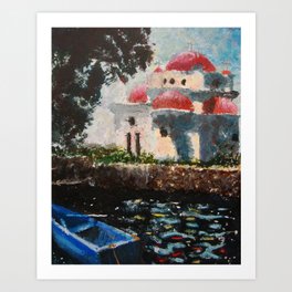 Sacred Morning Art Print | Painting, Architecture, Nature 