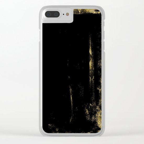 Black and Gold grunge modern abstract background I Clear iPhone Case