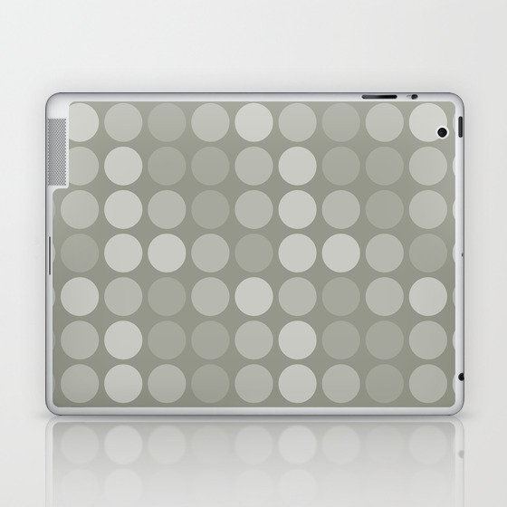 Simple Shapes Pattern. Soft Gray-green. Laptop & iPad Skin