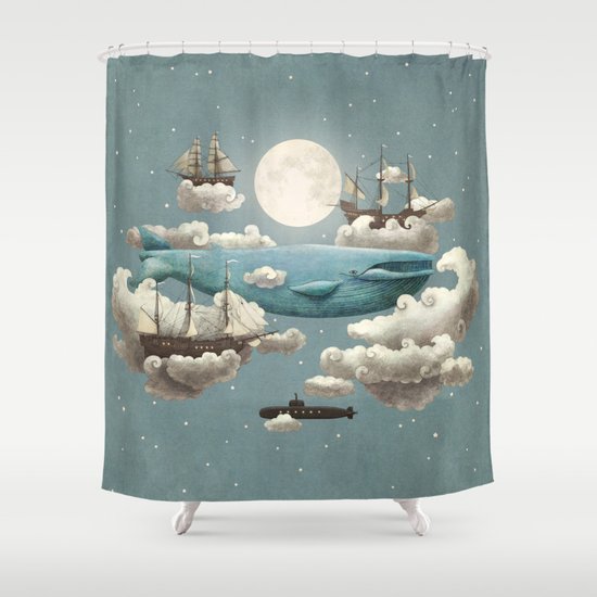 Ocean Meets Sky - colour option Shower Curtain