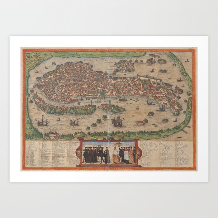 Typical Map of Venice Italy (1572) Artwork Print by means of bravuramedia image about Printable Map of Venice named Basic Map of Venice Italy (1572) Artwork Print as a result of bravuramedia