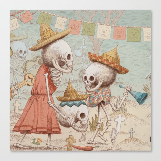 Mexican Skulls 3 Canvas Print