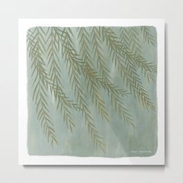 Willow Tree Metal Print | Spring, Willowtree, Willow, Painting, Tree, Breeze, Blue, Drawing, Digital, Peace 