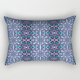 Liquid Light Series 54 ~ Blue & Purple Abstract Fractal Pattern Rectangular Pillow