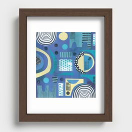 Mixed Media Collage Recessed Framed Print