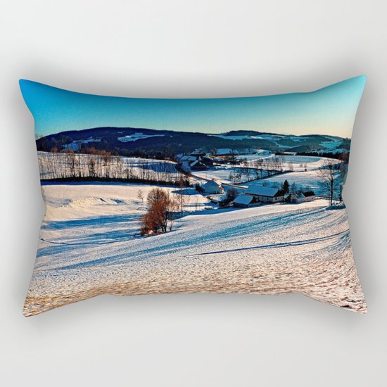 Smooth hills in winter wonderland Rectangular Pillow