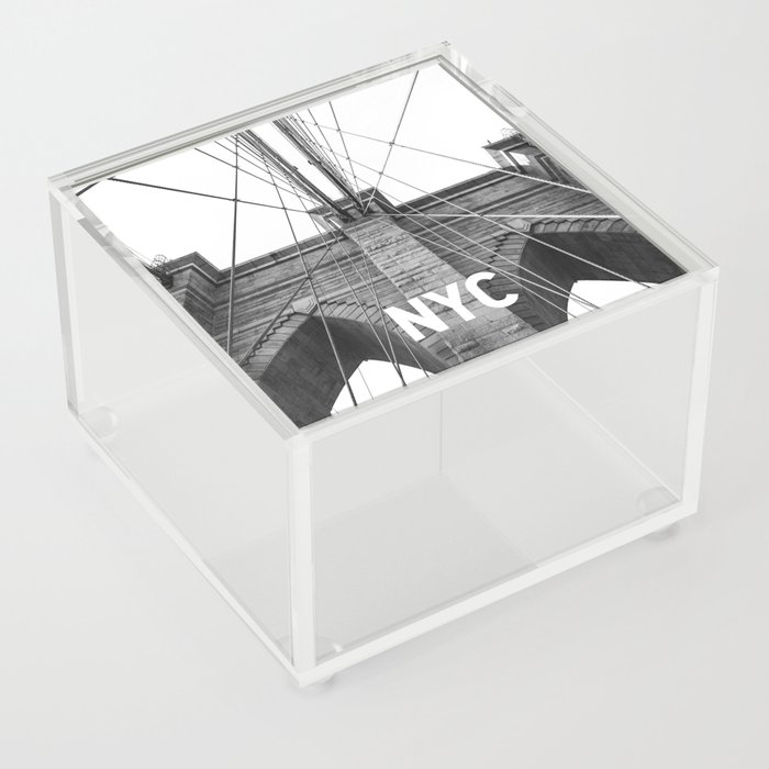 Brooklyn Bridge NYC | Black and White Photography | Minimalist Acrylic Box