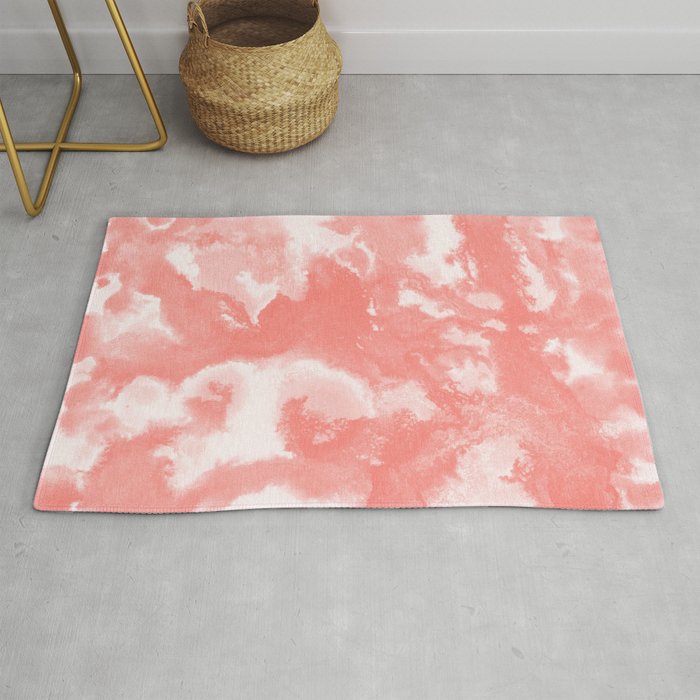 Living Coral Abstract Painting #1 #ink #decor #art #society6 Rug