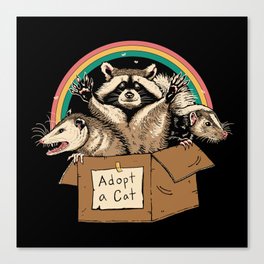 Adopt Forbidden Cats Canvas Print