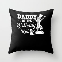 Circus Birthday Party Dad Theme Cake Ringmaster Throw Pillow