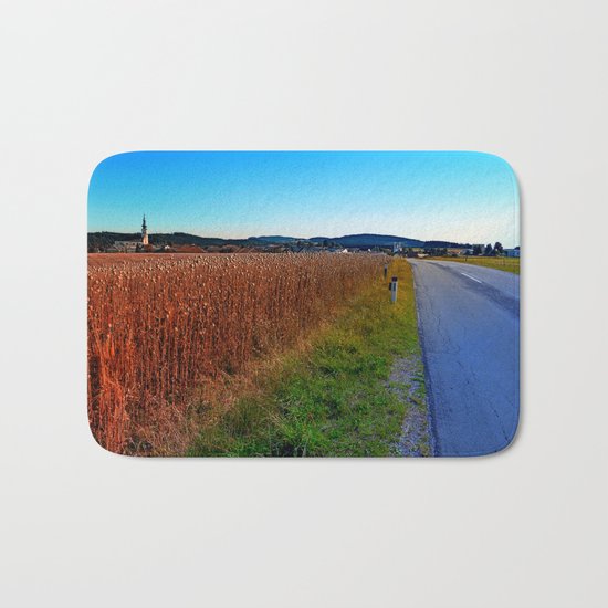Poppy field road Bath Mat