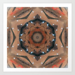 Bushfire Gum Medallion 12 Art Print