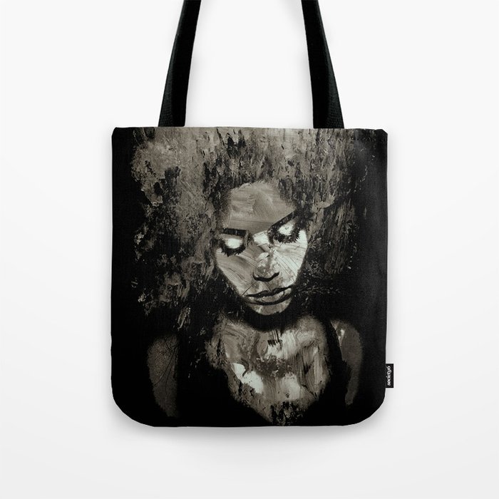Melancholy and the Infinite Sadness Black and White Tote Bag