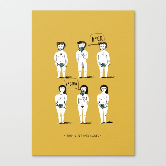 Adam & Eve Uncensored Canvas Print