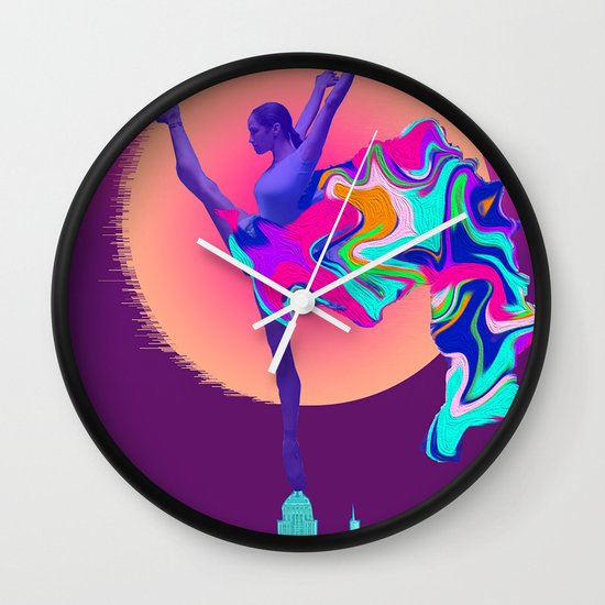 Aesthetic Sun Dance Wall Clock By Amayag1 Society6