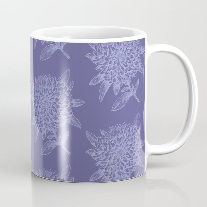 Elegant Flowers Floral Nature Purple Violet Very Perry Coffee Mug