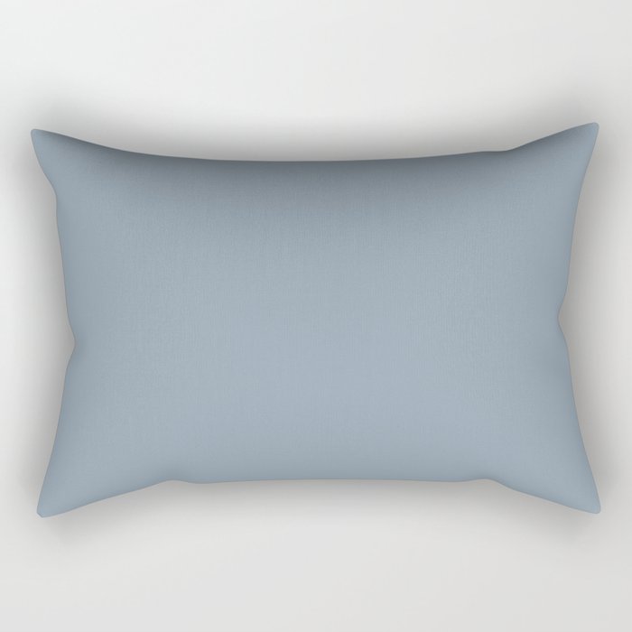 Trendsetter Blue Gray Solid Color Pairs Sherwin Williams Daphne SW 9151 Rectangular Pillow