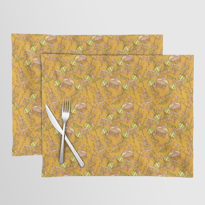 Magical Jellyfish in Yellow! Placemat