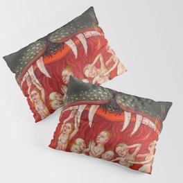 The mouth of Hell medieval art Pillow Sham