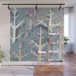 SAMMAL design - frozen green forest Wall Mural