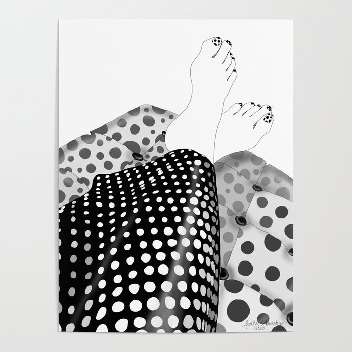 Polka Dot Feet Poster