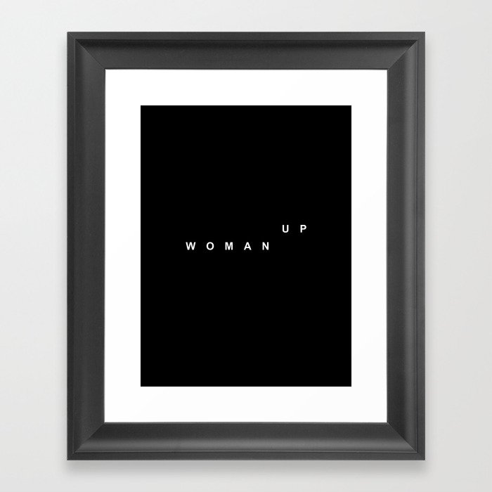 WOMAN UP Framed Art Print