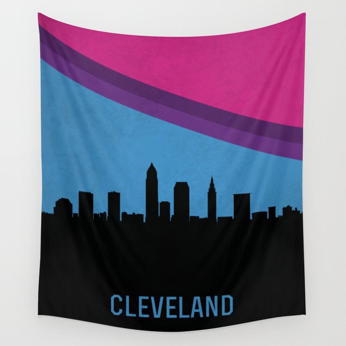 Cleveland Skyline Wall Tapestry