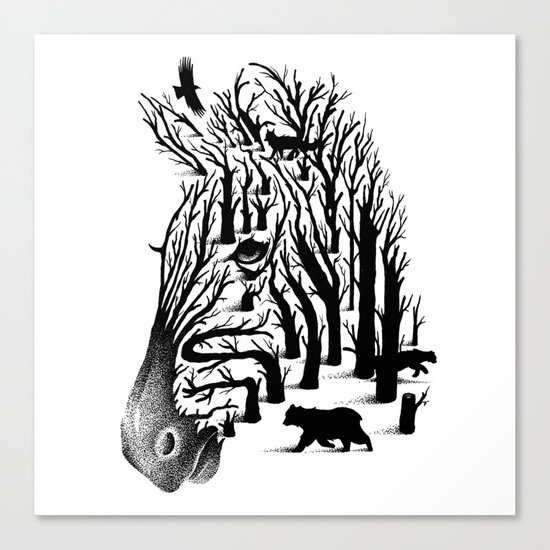 HIDDEN ANIMALS Canvas Print