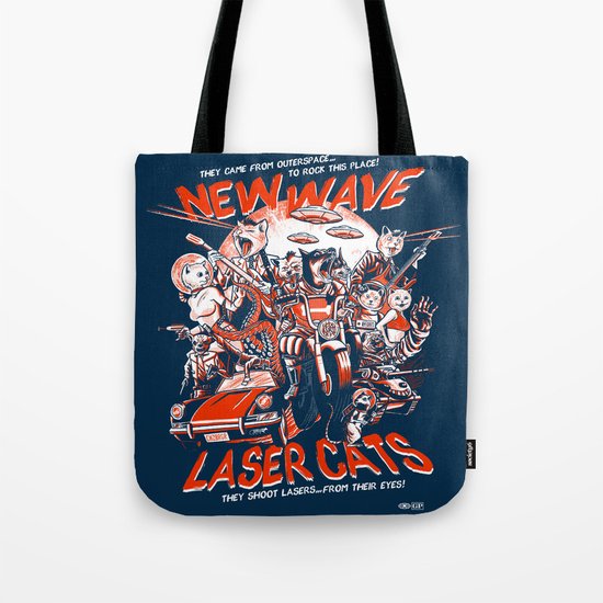 New Wave Laser Cats Tote Bag