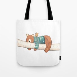 Tired Bear, Cute Cub Tote Bag
